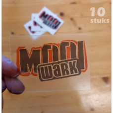 Sticker - Mooi Wark Logo - 10 Stuks (TRANSPARANT)